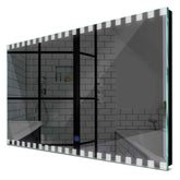 Specchio LED Rettangolare | Pulsante touch | Luce bianca fredda - Reyze Serie Edge Modello 6